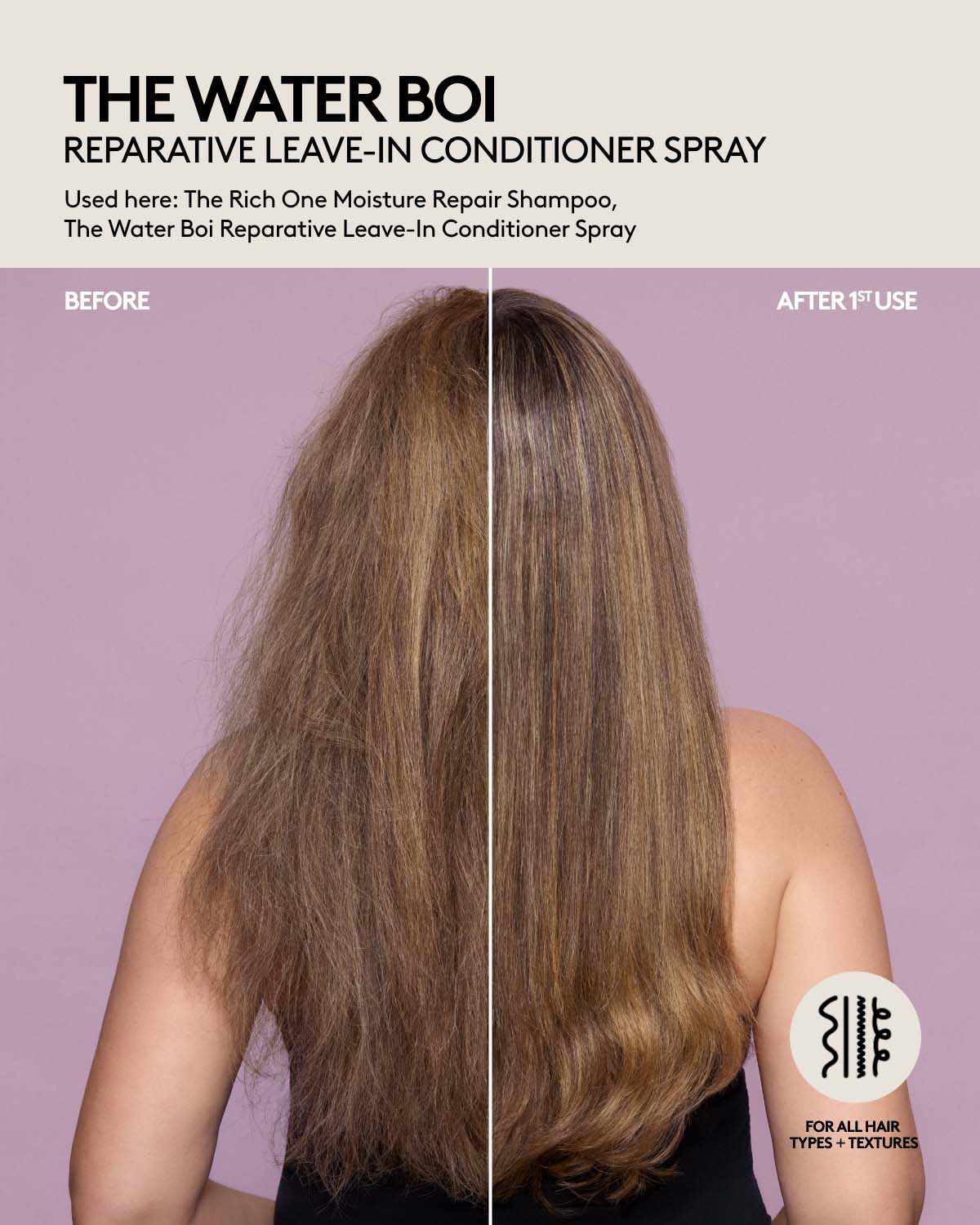 Elegant Leave-In Conditioning Spray for Effortless Detangling and Repair