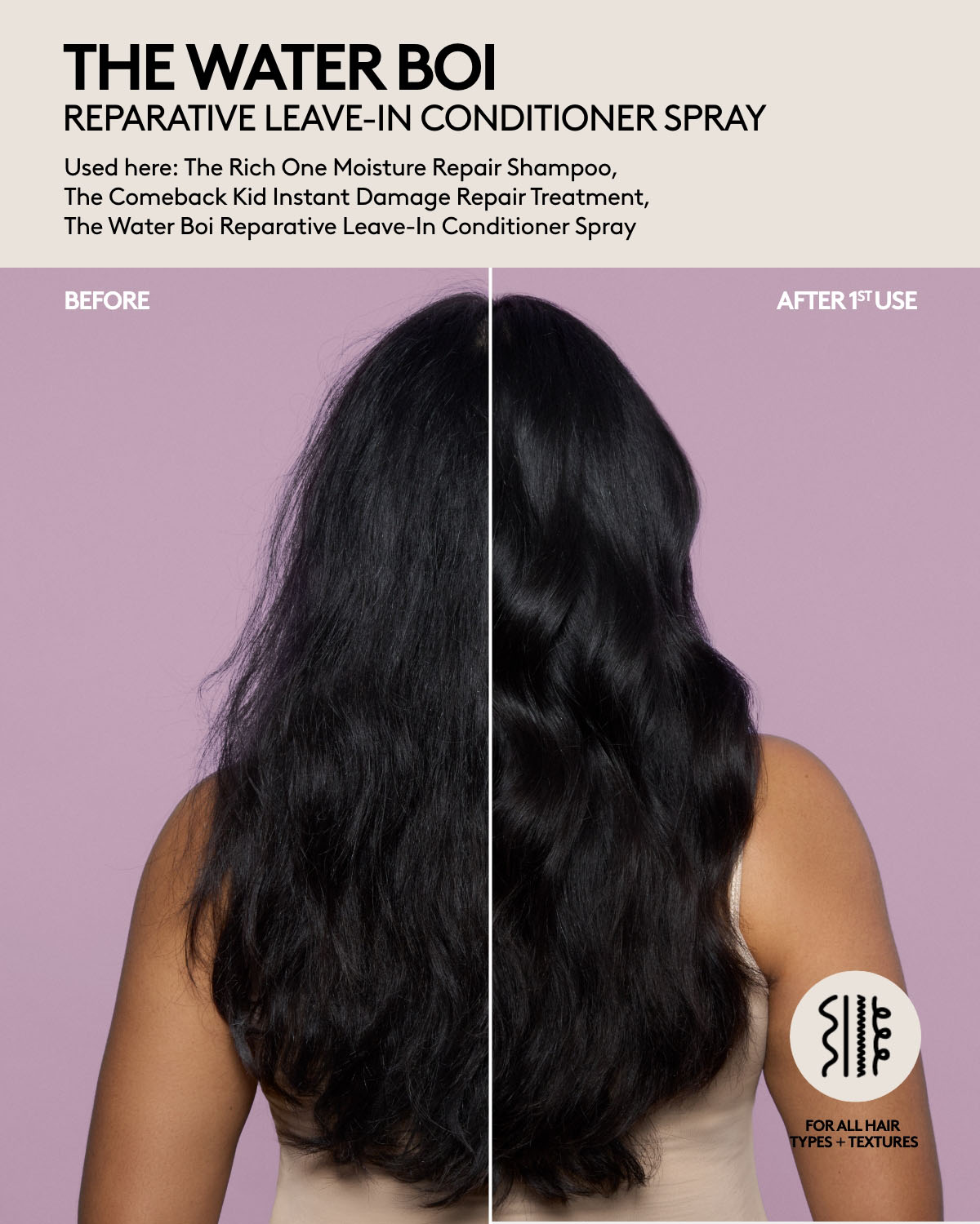 Elegant Leave-In Conditioning Spray for Effortless Detangling and Repair